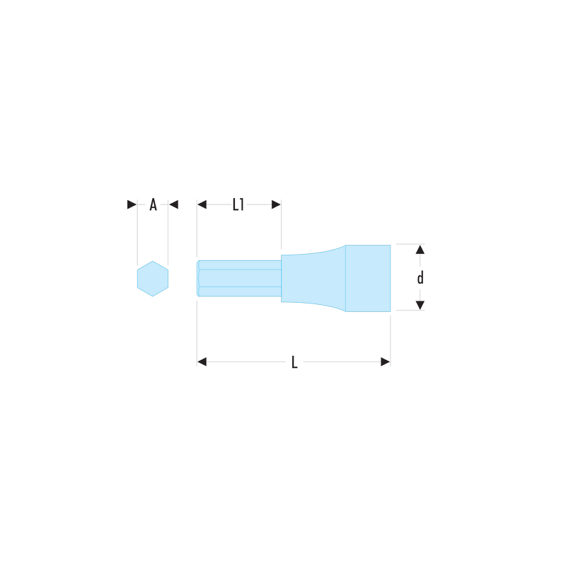 JT.7 Facom JT - Douilles tournevis 3/8" pour vis 6 pans creux métriques