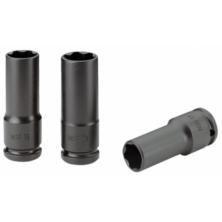 NSB.3 Facom Jeu de 3 douilles impact 1/2" longues parois fines pour écrous de roue
