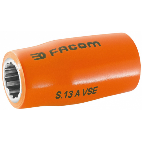 S.8AVSE Facom S.AVSE - Douilles 1/2" 12 pans isolées 1000 Volts série VSE