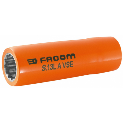 S.18LAVSE Facom S.LAVSE - Douilles longues 1/2" 12 pans isolées 1000 Volts série VSE
