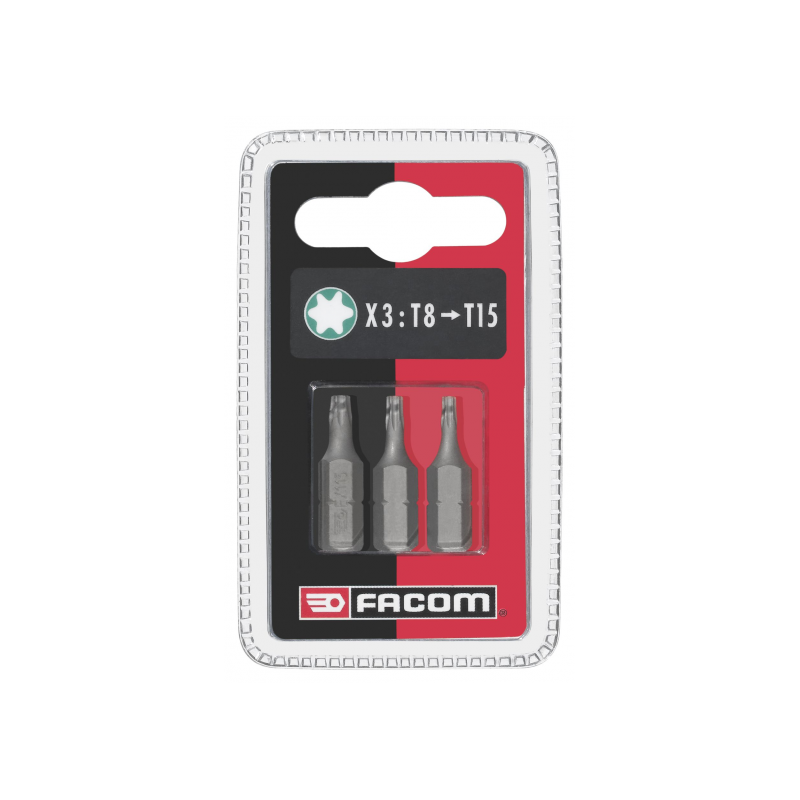EX11.J3 Facom Jeu de 3 embouts standards série 1 Torx® T8-10-15