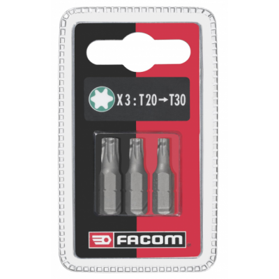 EX12.J3 Facom Jeu de 3 embouts standards série 1 Torx® T20-25-30