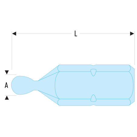 ETS.104 Facom ETS.1 - Embouts standards série 1 à tête sphérique pour vis 6 pans creux