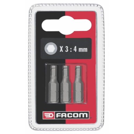 EH103.J3 Facom EH10 - Jeux de 3 embouts standards série 1 pour vis 6 pans creux métriques