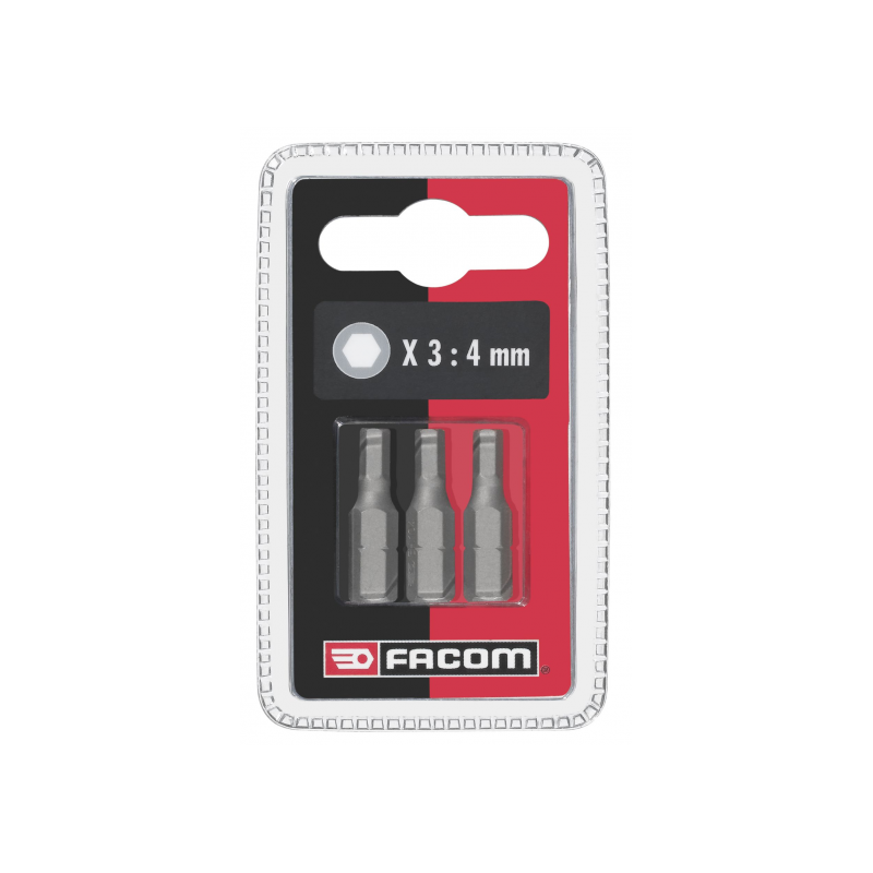 EH104.J3 Facom EH10 - Jeux de 3 embouts standards série 1 pour vis 6 pans creux métriques