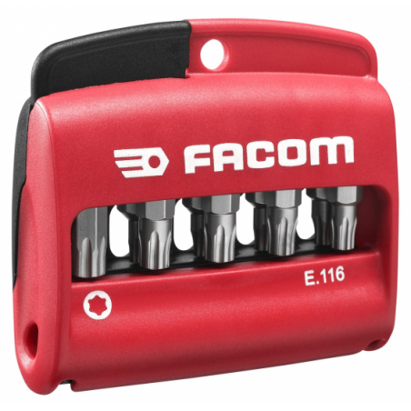 E.116 Facom Jeu mixte de 10 embouts Torx Plus® 1/4" - série 1 - 25 mm + porte-embouts