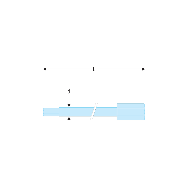 EH.208L Facom EH.2L - Embouts standards longs série 2 pour vis 6 pans creux