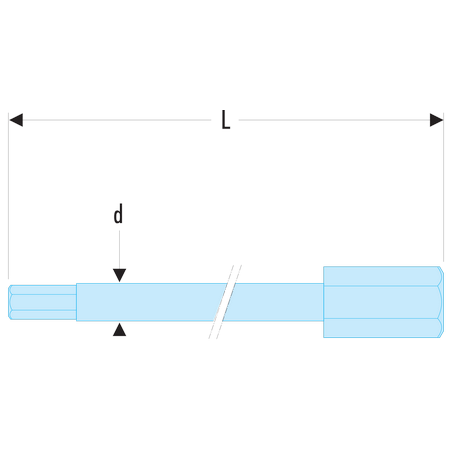 EH.208L Facom EH.2L - Embouts standards longs série 2 pour vis 6 pans creux