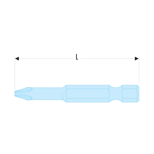 ep 662 embout de vissage ph2 série 6 pour vis cruciformes phillips