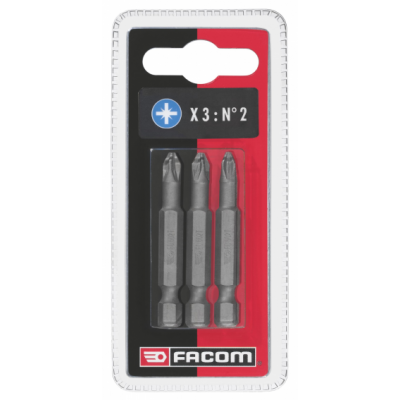 ED633T.J3 Facom ED63T - Jeux de 3 embouts High Perf' titane série 6 pour vis cruciformes Pozidriv®