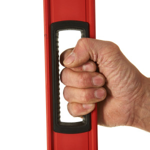 Livella Magnetica Milwaukee 120 Cm Redstick Backbone - Nucleo In Metallo, Magneti Al Neodimio, Rossa/nera