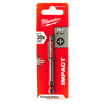 Embouts de vissage pour visseuses à chocs CD Shockwave Tic Tac PH 2 x 50 mm (10 pcs) - 10 pcs  Milwaukee | 4932430855