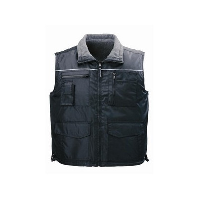 Gilet noir CARISTE - 100 % polyester - doublé polaire - COVERGUARD | 5CARN