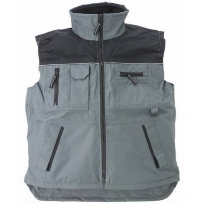 Gilet RIPSTOP - gris / noir - 100 % polyester pongé - COVERGUARD | 5GRIS