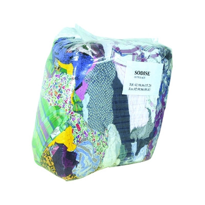 Chiffons d'essuyage couleur  -  sac de 5 kg - Sodise | 17554