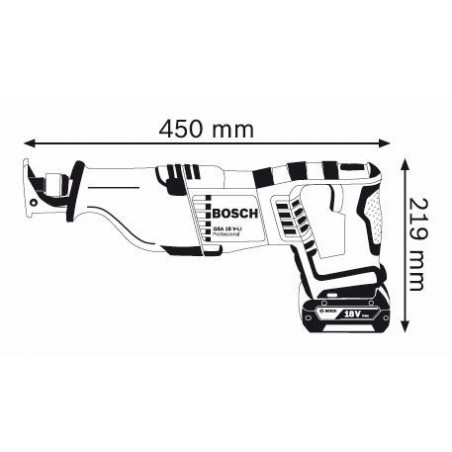 060164J00B Scie sabre sans fil Bosch GSA 18 V-LI Professional outils Bosch Bleu