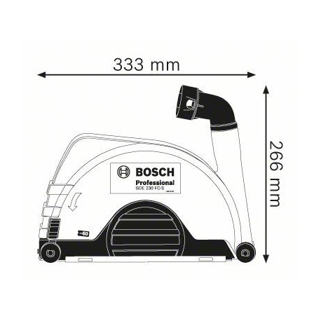 1600A003DL Accessoires divers Bosch GDE 230 FC-S Professional outils Bosch Bleu