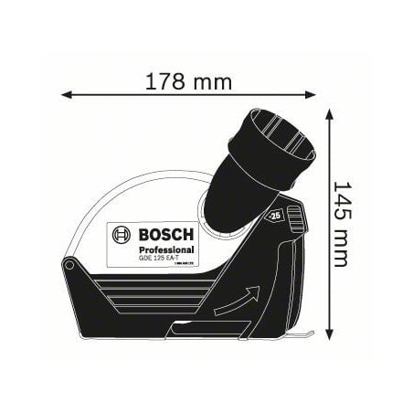 1600A003DJ Accessoires divers Bosch GDE 125 EA-T Professional outils Bosch Bleu