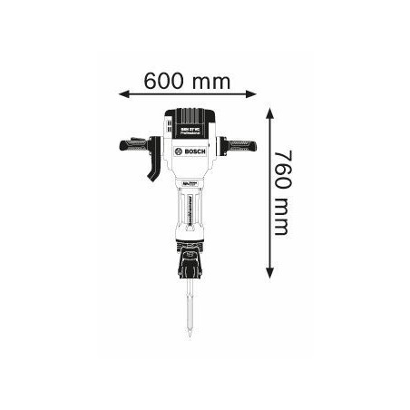 061130A000 Brise-béton Bosch GSH 27 VC Professional outils Bosch Bleu