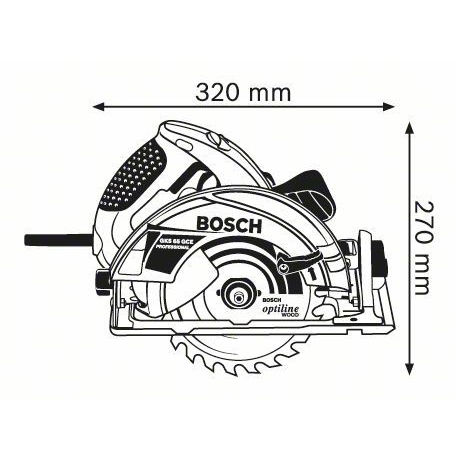 0601668901 Scie circulaire Bosch GKS 65 GCE Professional outils Bosch Bleu