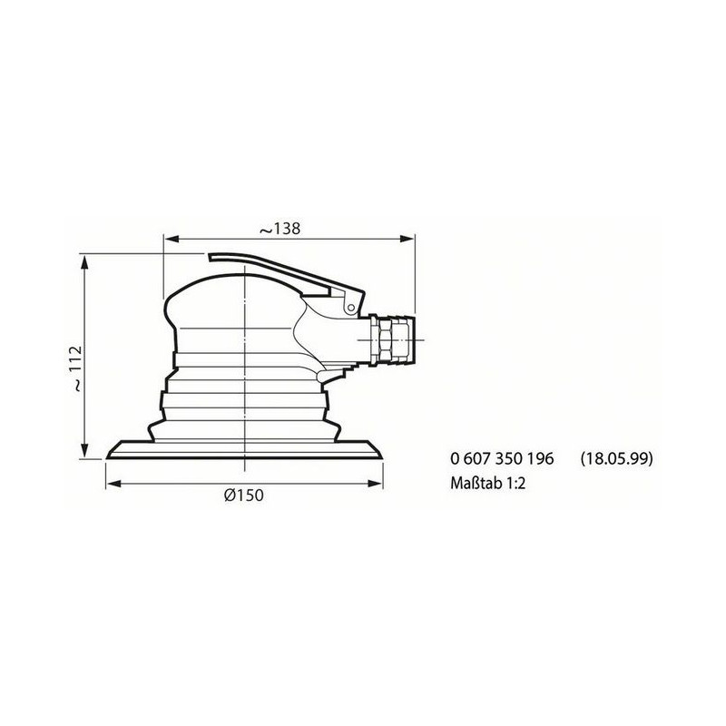 0607350198 Ponceuse excentrique pneumatique Professional Bosch outils Bosch Bleu
