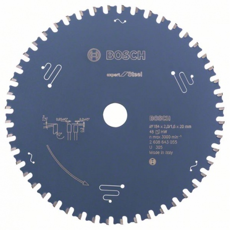 2608643055 Lame de scie circulaire Expert for Steel Accessoire Bosch pro outils