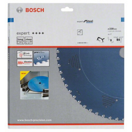 2608643058 Lame de scie circulaire Expert for Steel Accessoire Bosch pro outils