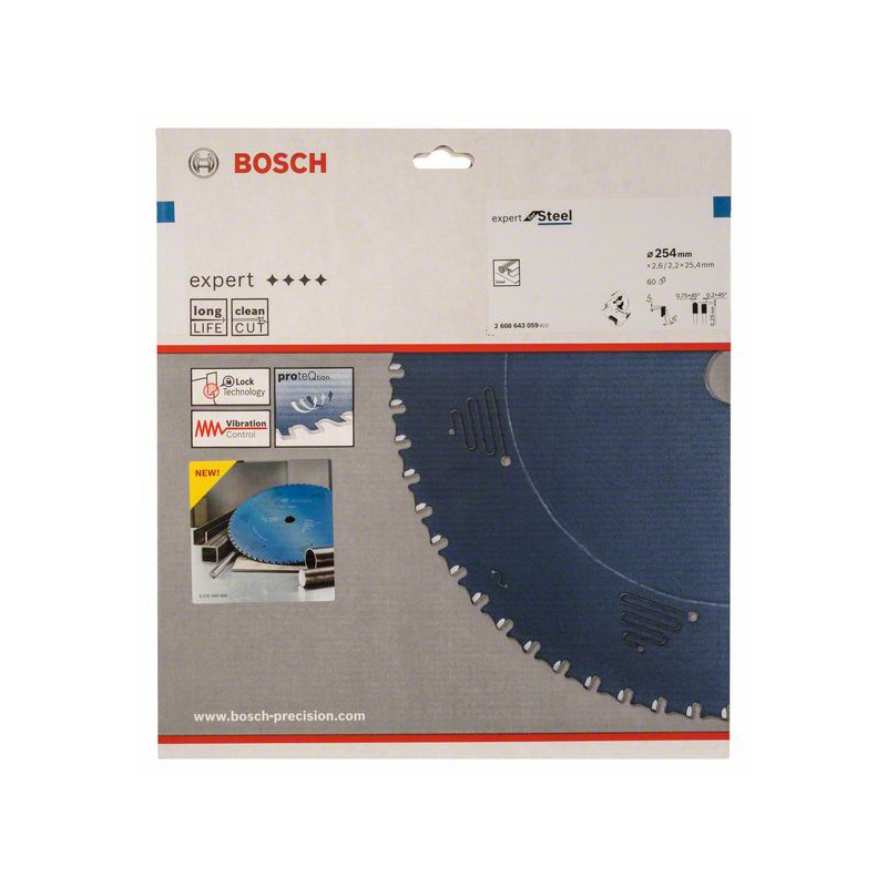 2608643059 Lame de scie circulaire Expert for Steel Accessoire Bosch pro outils