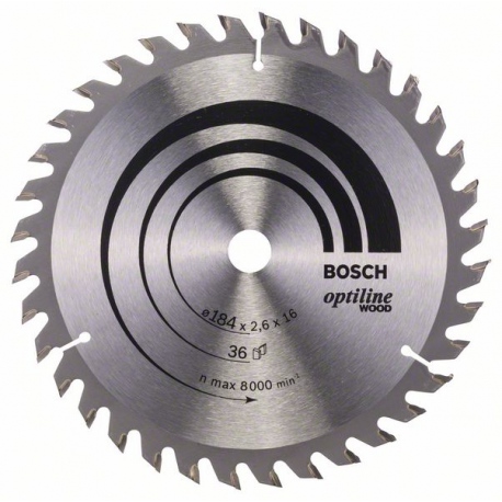 2608640818 Lame de scie circulaire Optiline Wood Accessoire Bosch pro outils