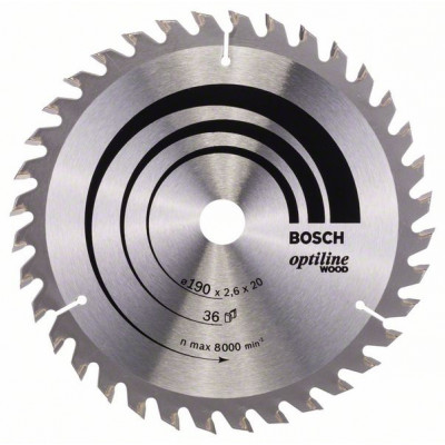 2608640613 Lame de scie circulaire Optiline Wood Accessoire Bosch pro outils