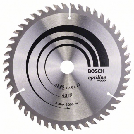 2608640614 Lame de scie circulaire Optiline Wood Accessoire Bosch pro outils