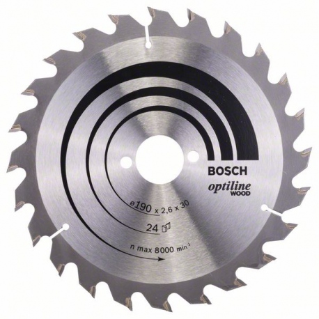 2608640615 Lame de scie circulaire Optiline Wood Accessoire Bosch pro outils