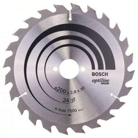 2608640618 Lame de scie circulaire Optiline Wood Accessoire Bosch pro outils