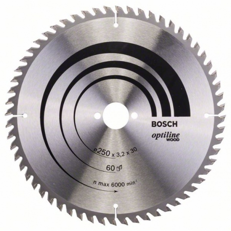 2608640729 Lame de scie circulaire Optiline Wood Accessoire Bosch pro outils