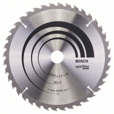 2608640438 Lame de scie circulaire Optiline Wood Accessoire Bosch pro outils