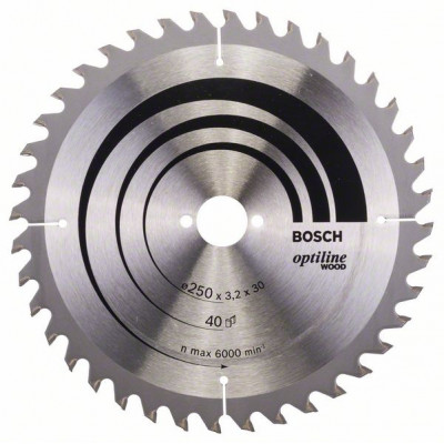 2608640670 Lame de scie circulaire Optiline Wood Accessoire Bosch pro outils