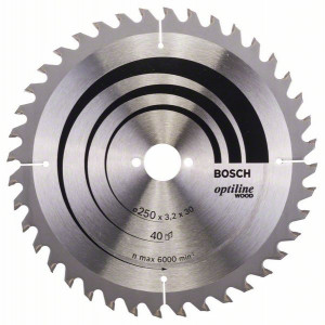 2608640670 Lame de scie circulaire Optiline Wood Accessoire Bosch pro outils
