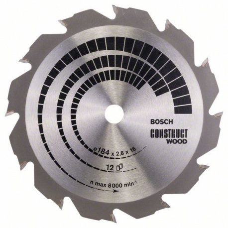 2608641200 Lame de scie circulaire Construct Wood Accessoire Bosch pro outils