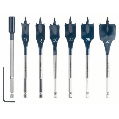 2608587009 Mèches plates Self Cut Speed, set de 7 pièces Accessoire Bosch pro outils