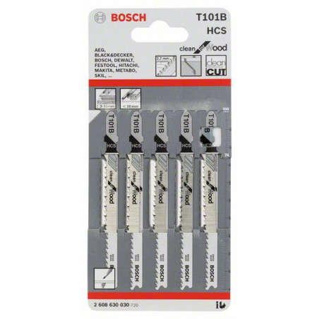 2608630030 Lame de scie sauteuse T 101 B Accessoire Bosch pro outils
