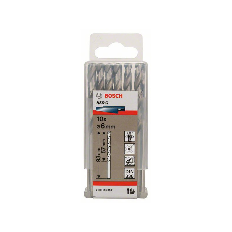 2608595066 Forets à métaux rectifiés HSS-G, DIN 338 Accessoire Bosch pro outils