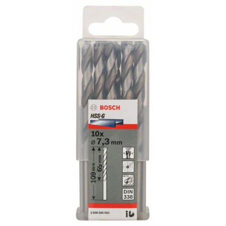 2608585502 Forets à métaux rectifiés HSS-G, DIN 338 Accessoire Bosch pro outils