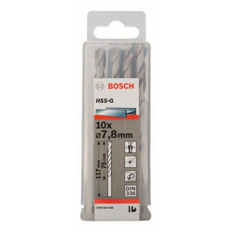 2608585506 Forets à métaux rectifiés HSS-G, DIN 338 Accessoire Bosch pro outils