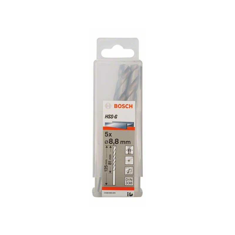 2608595074 Forets à métaux rectifiés HSS-G, DIN 338 Accessoire Bosch pro outils