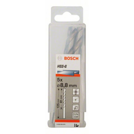 2608595074 Forets à métaux rectifiés HSS-G, DIN 338 Accessoire Bosch pro outils
