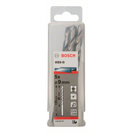 2608595075 Forets à métaux rectifiés HSS-G, DIN 338 Accessoire Bosch pro outils