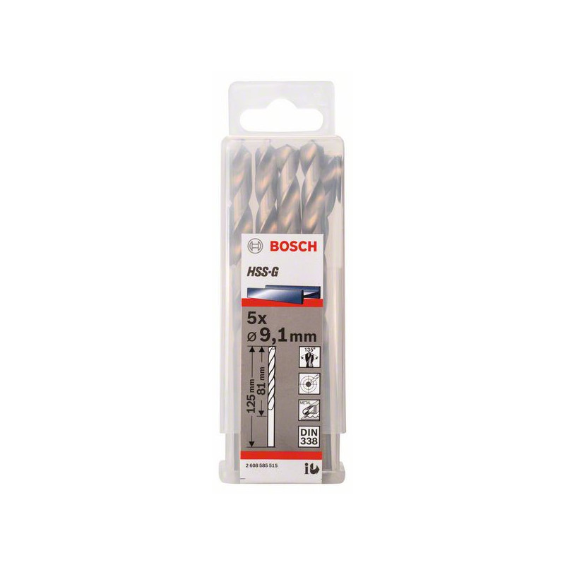 2608585515 Forets à métaux rectifiés HSS-G, DIN 338 Accessoire Bosch pro outils