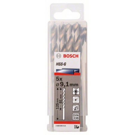 2608585515 Forets à métaux rectifiés HSS-G, DIN 338 Accessoire Bosch pro outils
