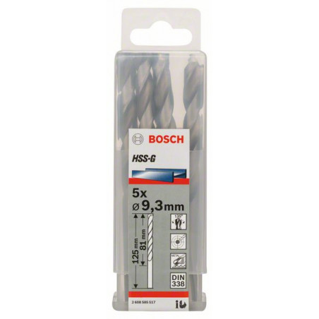 2608585517 Forets à métaux rectifiés HSS-G, DIN 338 Accessoire Bosch pro outils