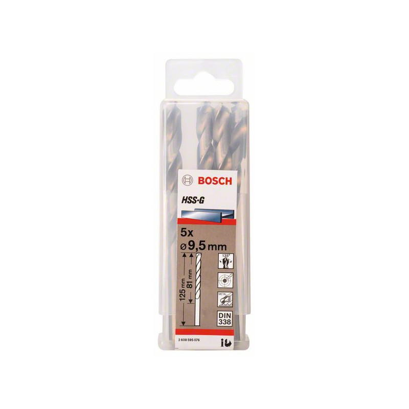 2608595076 Forets à métaux rectifiés HSS-G, DIN 338 Accessoire Bosch pro outils